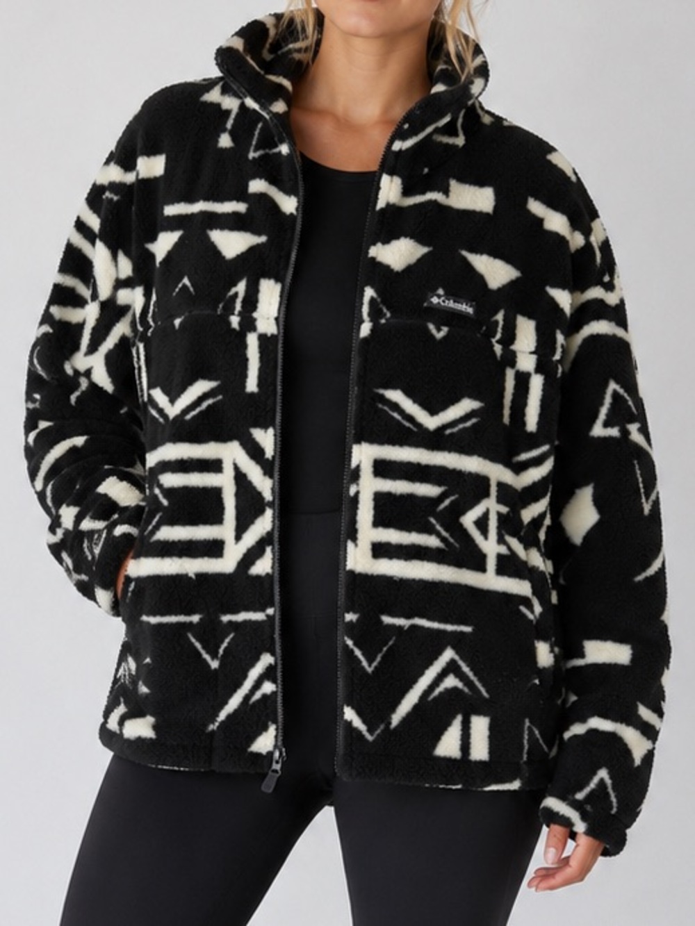 Fabletics Leopard Sherpa Fleece Jacket XXXL